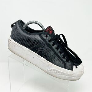 Adidas Nizza Platform Men's Sneakers Black Python Print Size 10.5 *NO INSOLES*